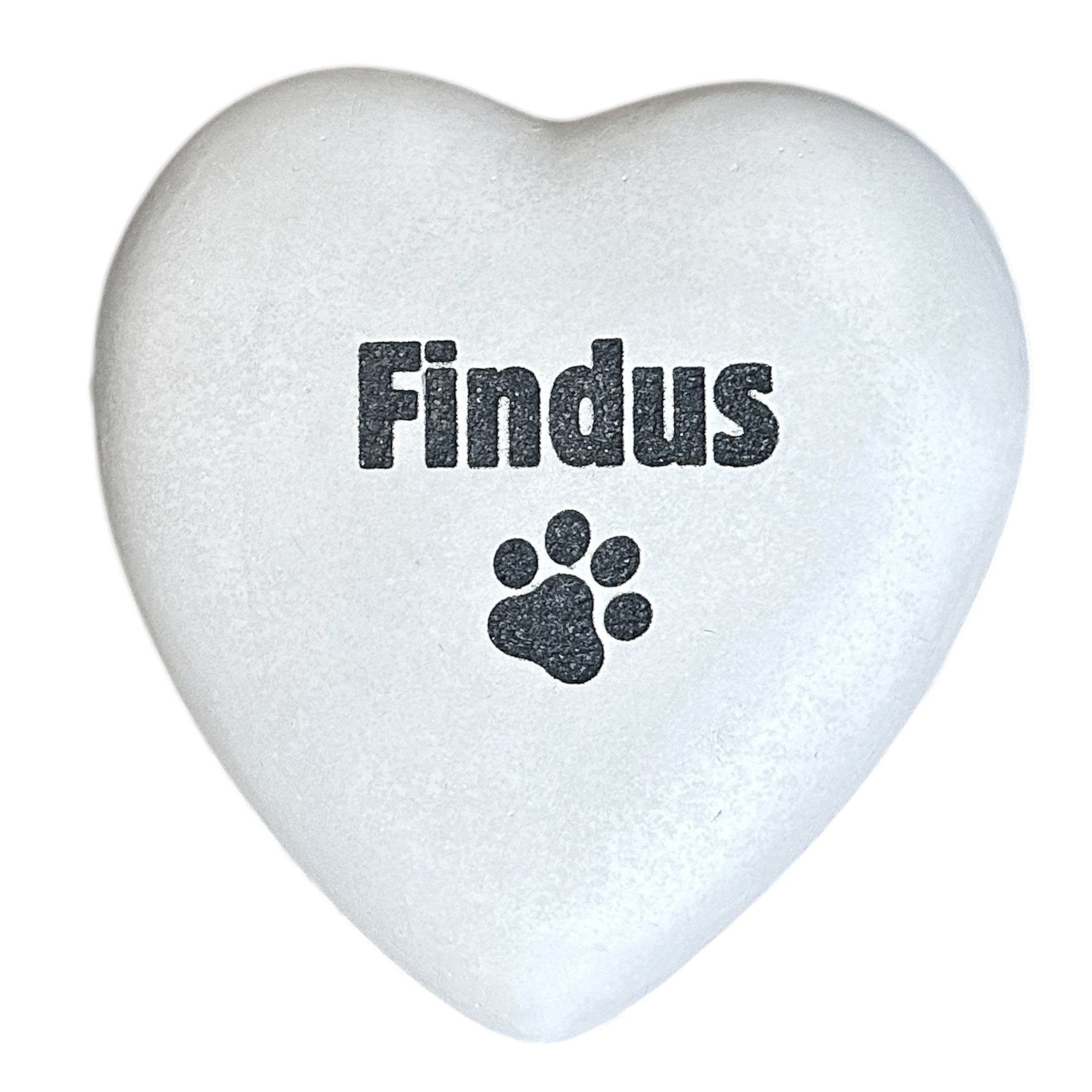 Hunde Herz Grabherz personalisiert mit Pfote und Name Grabschmuck 13cm mit Gravur Herzen Andenken Grabstein