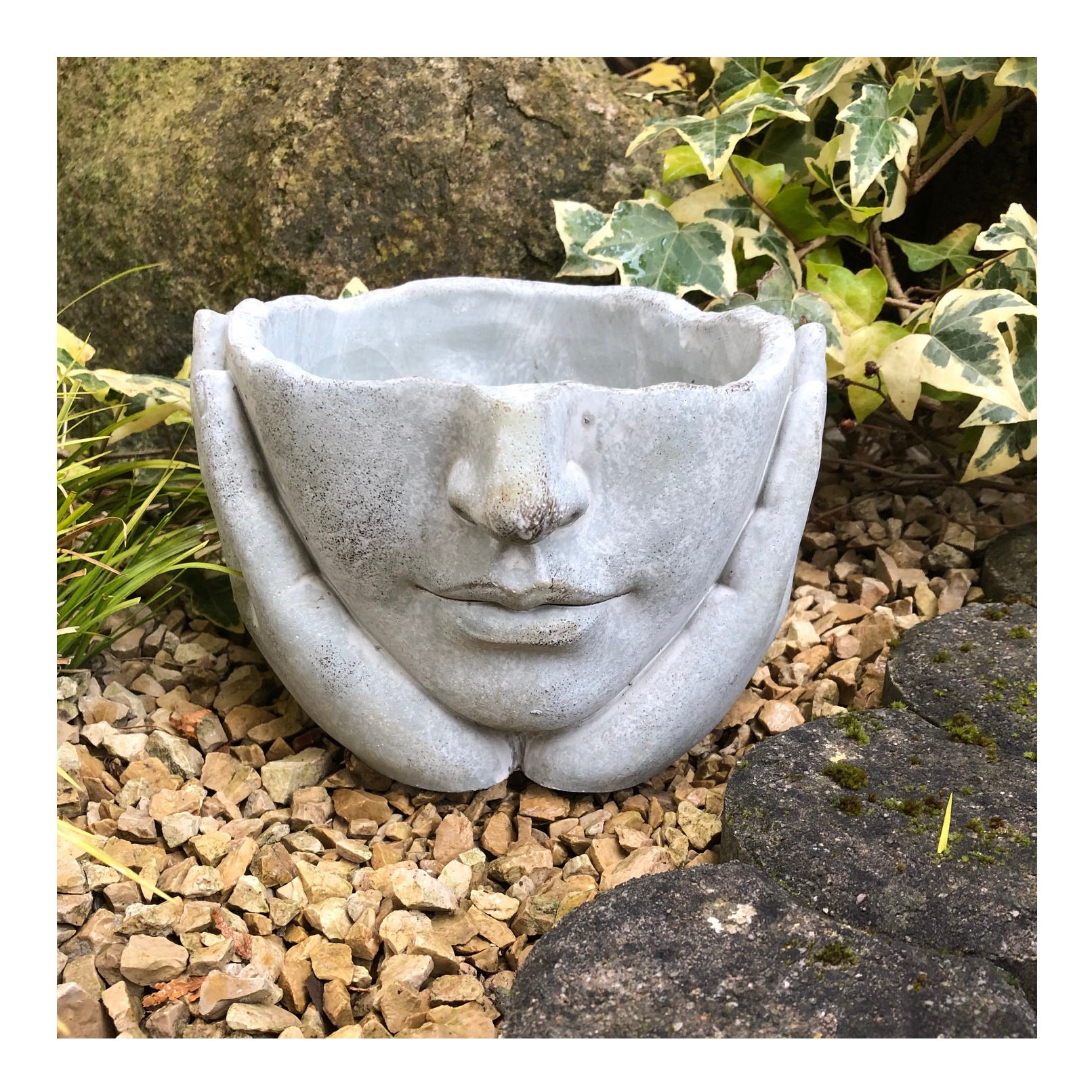 Pflanzkopf Pflanztopf Pflanzschale Blumentopf Übertopf Steinguss Hände Pflanzkopf Pflanztopf Pflanzschale Blumentopf Übertopf Steinguss Hände