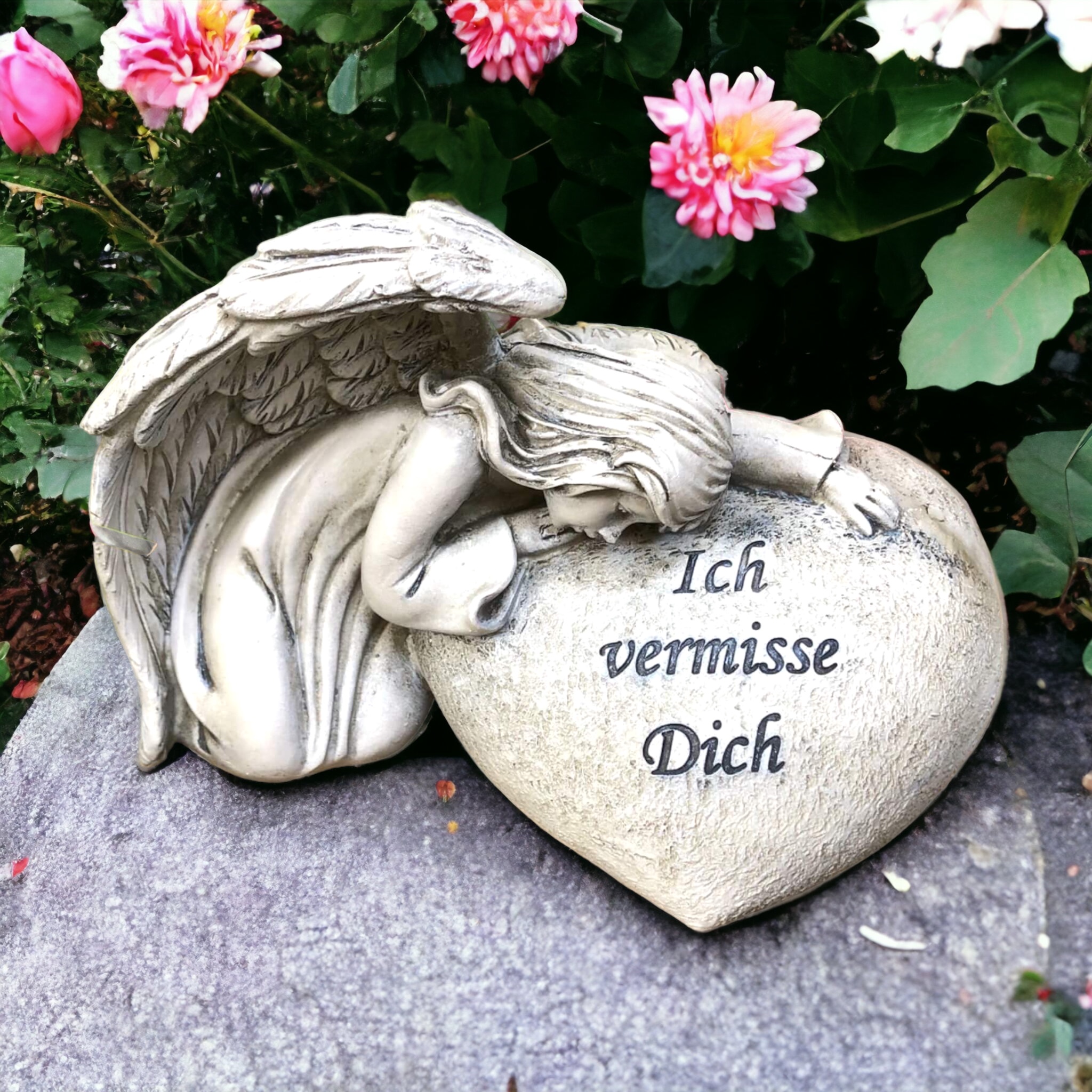 Engel Grabherz Grabschmuck "Ich vermisse Dich" Engel Grabherz Grabschmuck "Ich vermisse Dich"