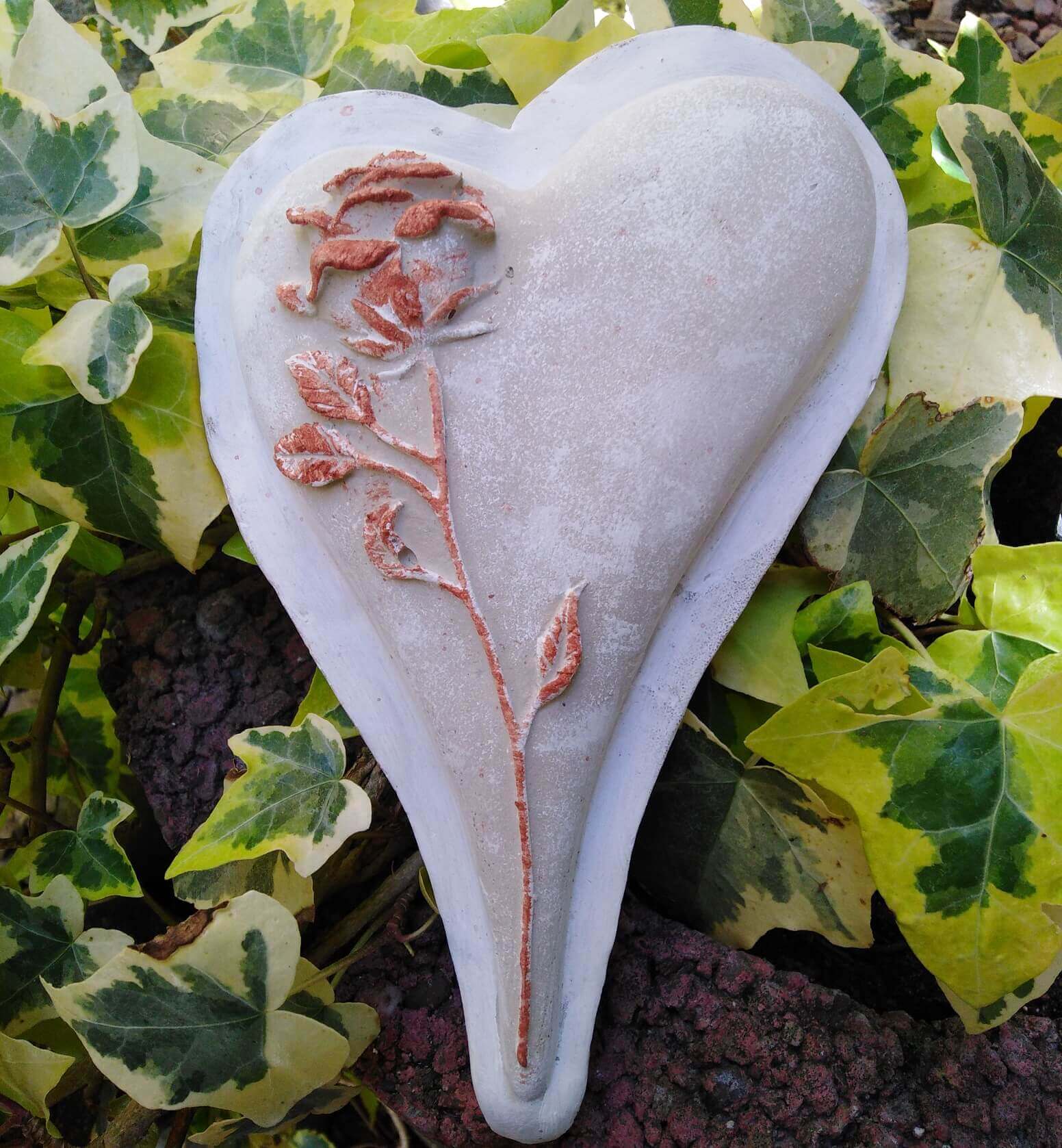 3D Grabherz Herz m. Rose Grabschmuck Dekoherz Dekoration Trauerherz Weiß asym. 3D Grabherz Herz m. Rose Grabschmuck Dekoherz Dekoration Trauerherz Weiß asym.