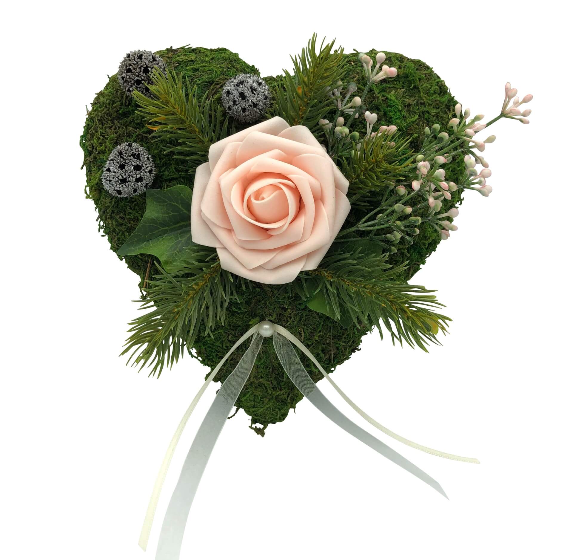 Grabgesteck Grabschmuck Moosherz Grabherz Trauerherz Grab Herz Gesteck Rose rosa Grabgesteck Grabschmuck Moosherz Grabherz Trauerherz Grab Herz Gesteck Rose rosa