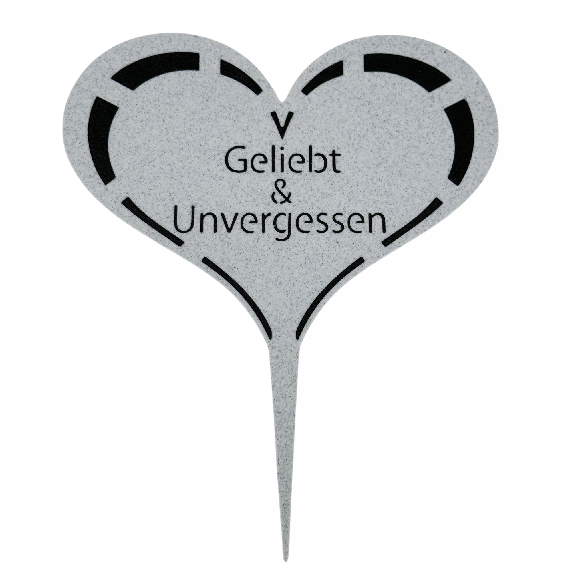 Grabstecker Grabschild auf Stab | mit Inschrift "Geliebt & Unvergessen" Kunststoff | Grabdeko | Grabschmuck Grabstecker Grabschild auf Stab | mit Inschrift "Geliebt & Unvergessen" Kunststoff | Grabdeko | Grabschmuck