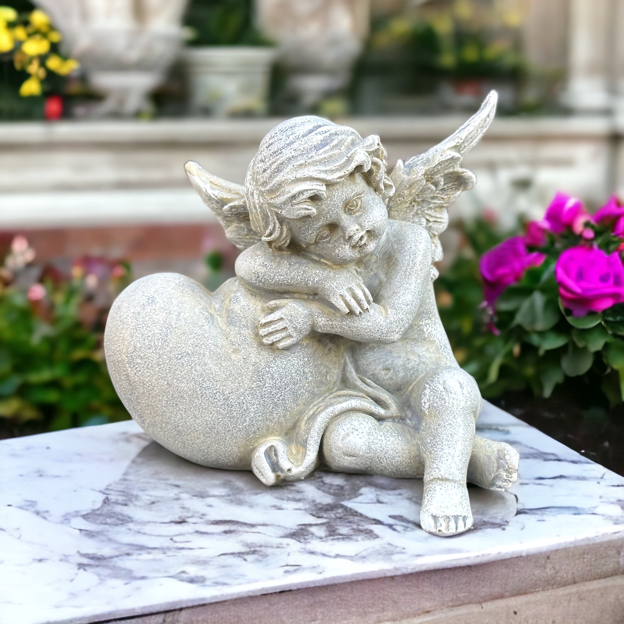 Grabengel Engel Grabschmuck Schutzengel an Herz Grabengel Engel Grabschmuck Schutzengel an Herz
