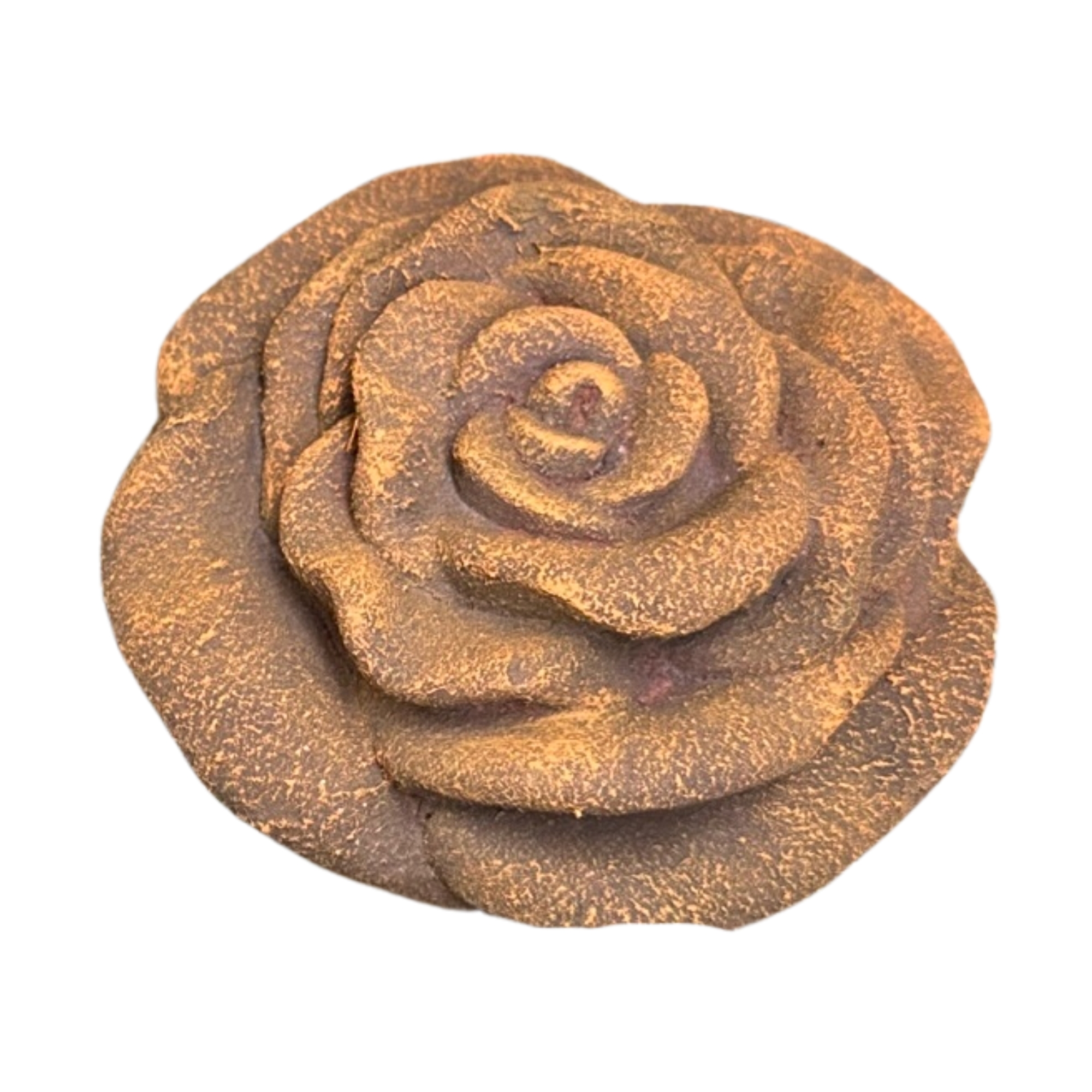 Rosenblüte Stein Rose Steinrose Rosen Blüte Blumen Steinguss frostfest Garten Rost Optik 12cm