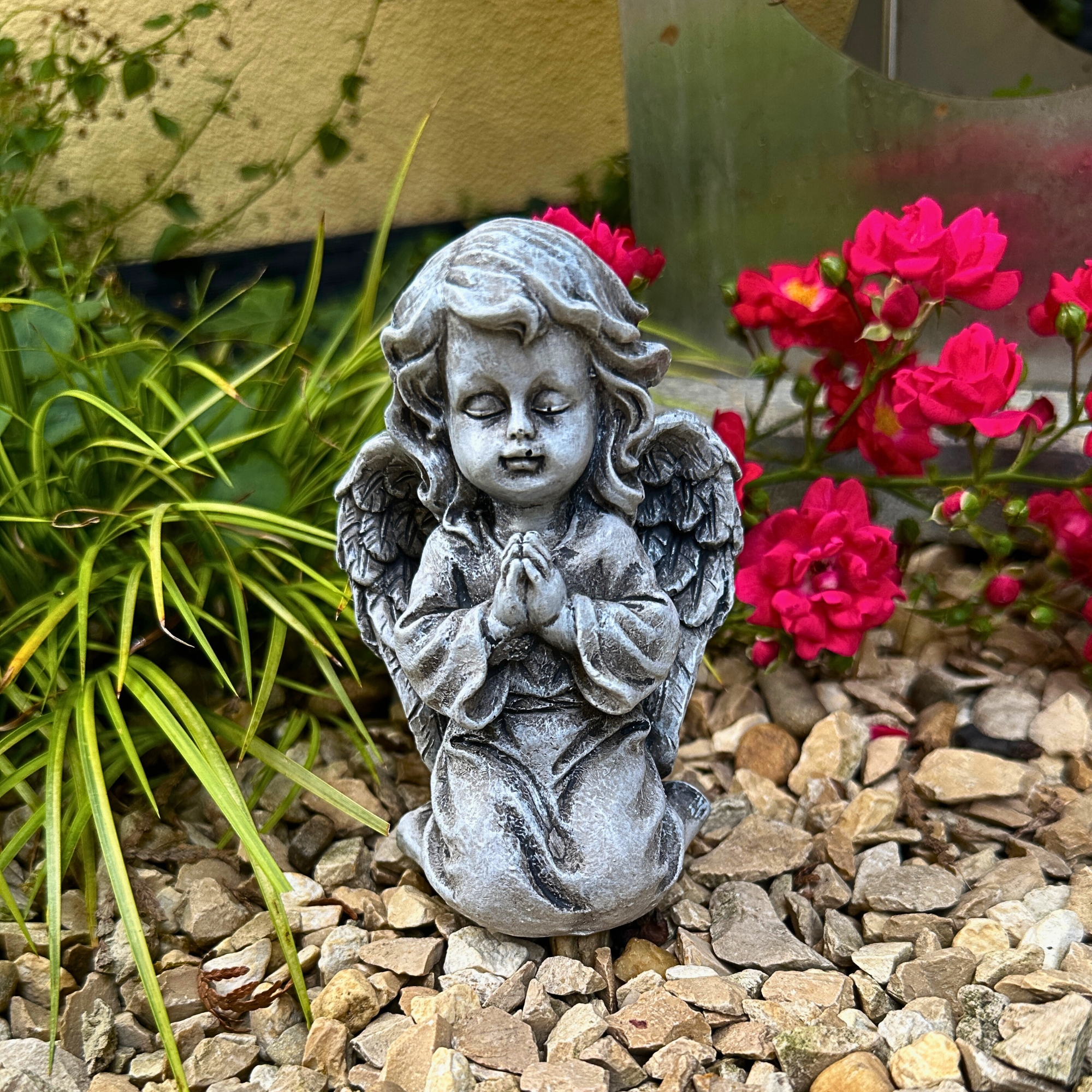 Grabengel Engel Schutzengel  Grabschmuck Mädchen knieend 12cm Grabengel Engel Schutzengel  Grabschmuck Mädchen knieend 12cm