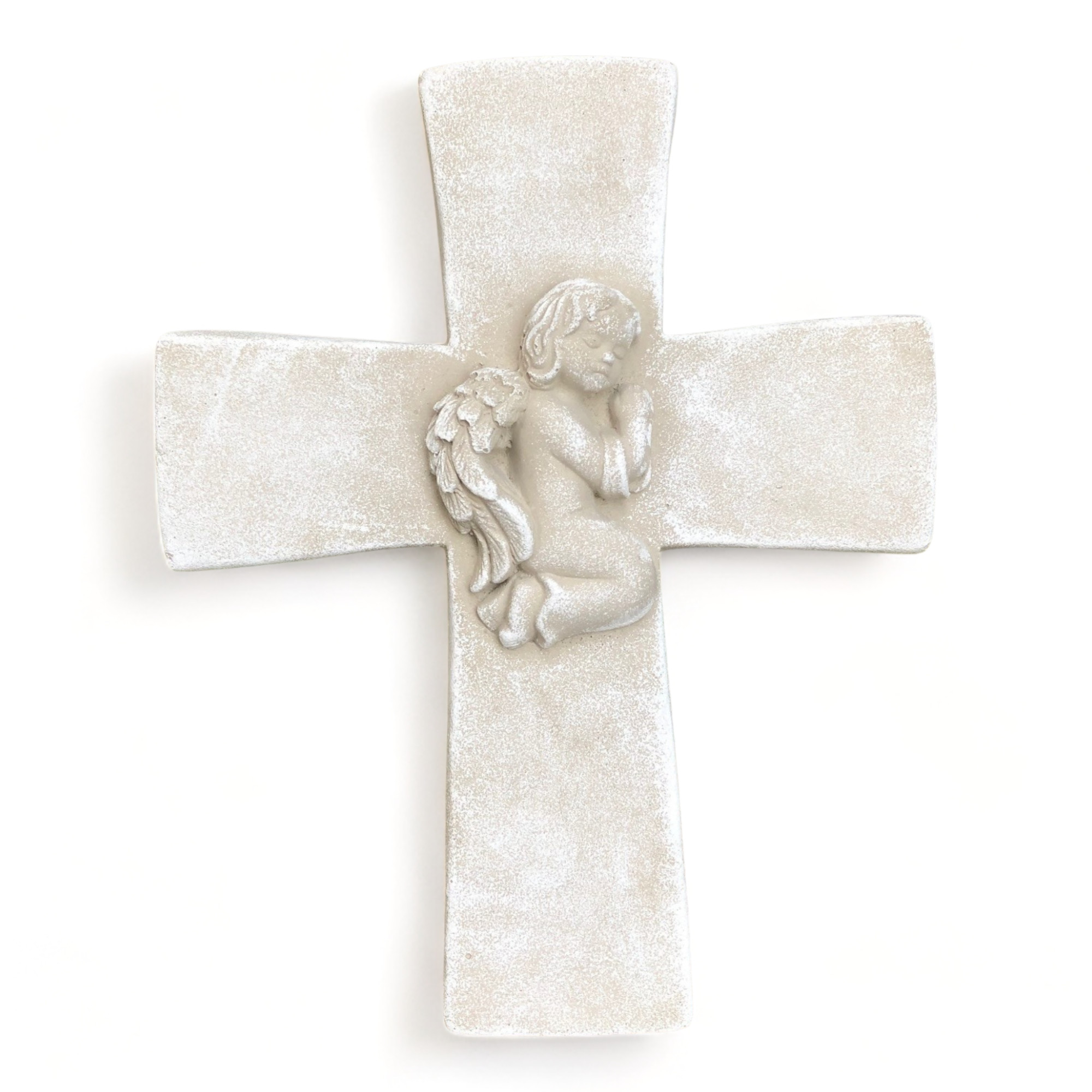 Kreuz mit 3D Engel, Grabengel, 800g schwer