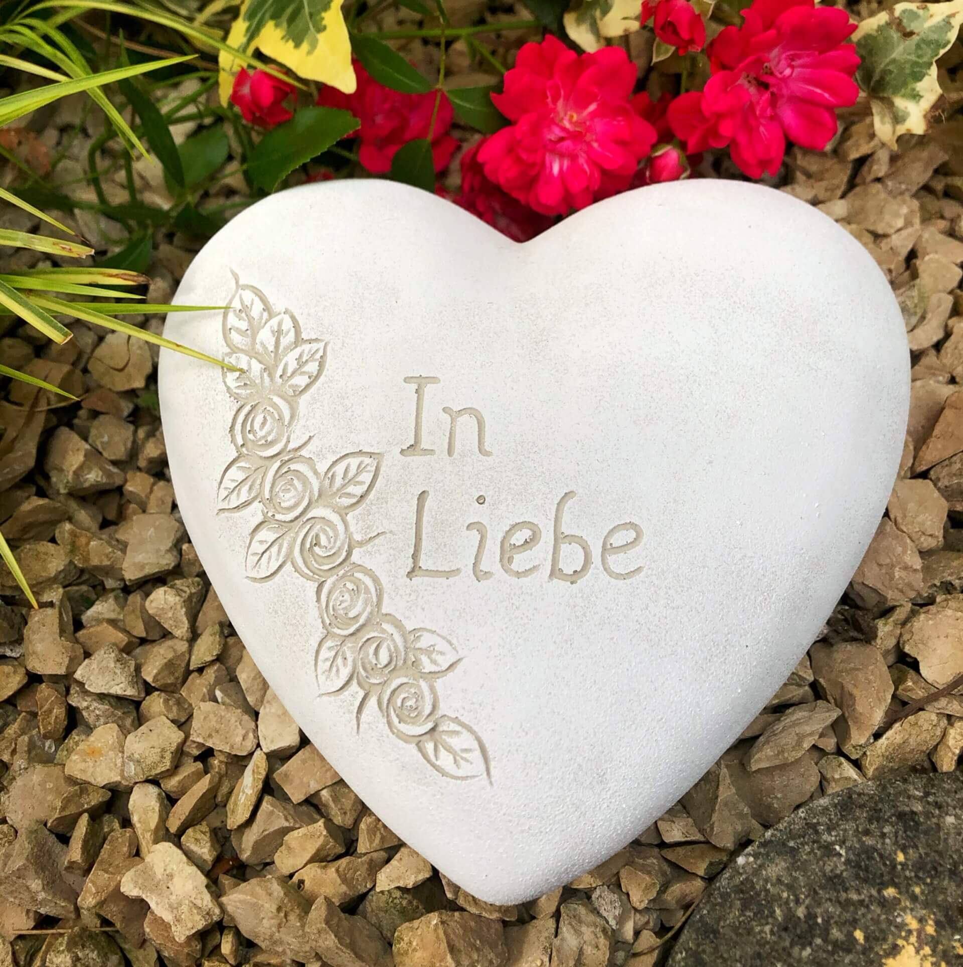 XXL Grabherz mit Spruch "In Liebe" ca.1300g