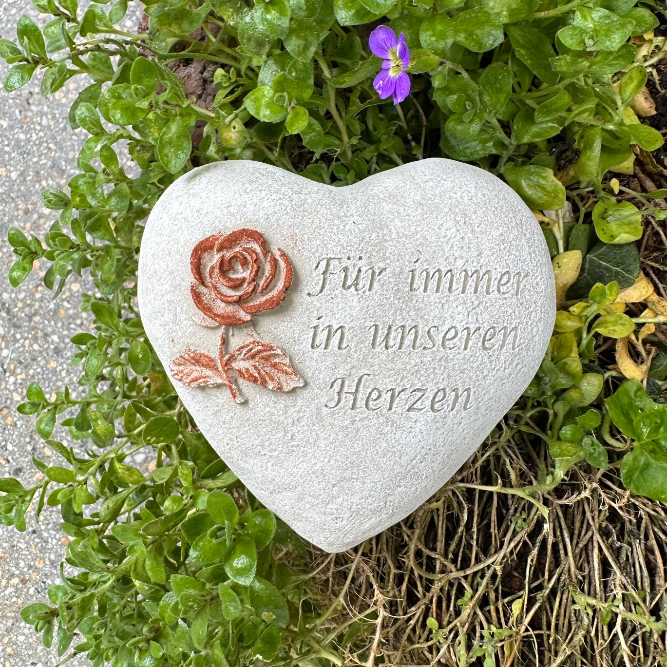 Grabherz Grabschmuck Grab Herz Spruch - Für immer in unseren Herzen - ca.500g Rose Rost Grabherz Grabschmuck Grab Herz Spruch - Für immer in unseren Herzen - ca.500g Rose Rost