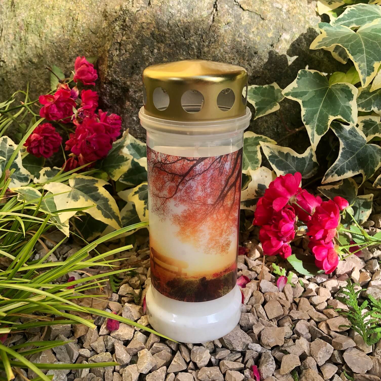 Grabkerze Grablicht Dauerbrenner Friedhofskerze Sonnenlicht Grabkerze Grablicht Dauerbrenner Friedhofskerze Sonnenlicht